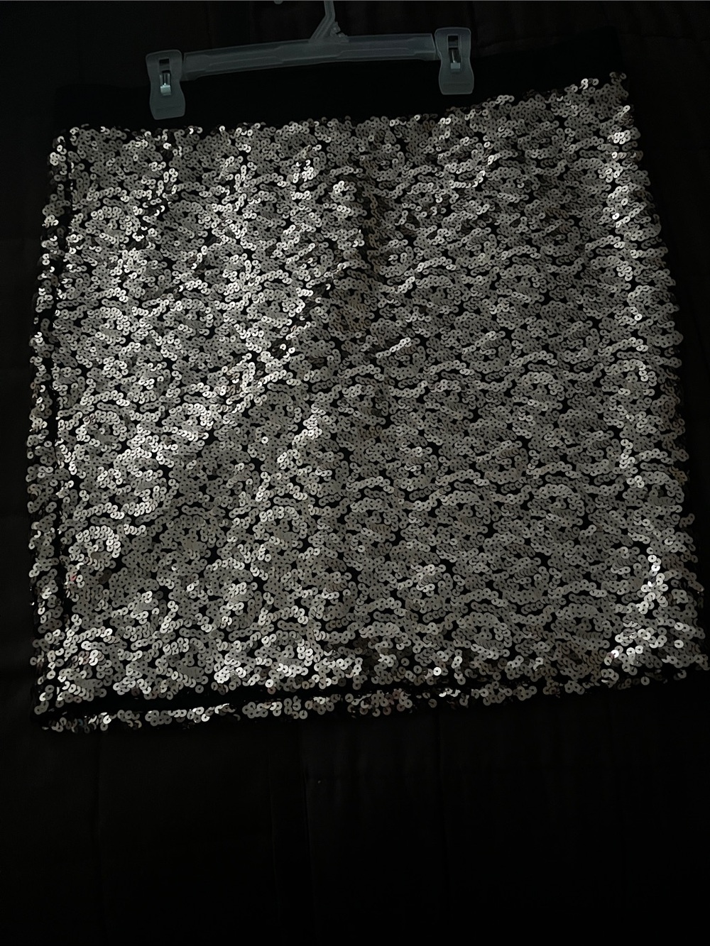 Silver Sequin Mini Skirt - Women's Sparkle Party Skirt